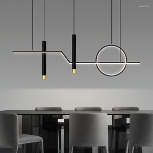 Lampy wiszące nordyckie restaurację żyrandol luksus 2023 LED Dining Table Bar Proste nowoczesny pokój celebrytów online z reflektorami