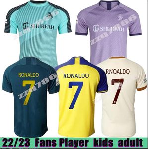 22 23 2 23 jogador de camisas de futebol de futebol do Al Nassr FC Ronaldo #7 CR7 GONZALO MARTINEZ HOME