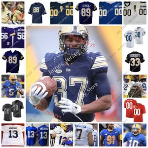 American College Football Wear NCAA Custom Pittsburgh Panthers Pitt zszyte koszulkę piłkarską 91 Patrick Jones II 97 Jabaal Sheard 7 Tom Savage 87 Rickey Jackson 24 JA