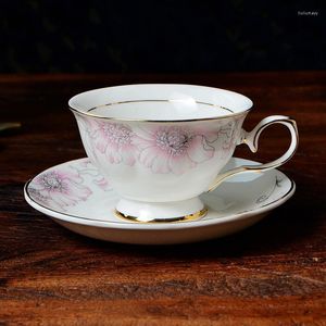 Cups Saucers Coffee Set Coffe Tea Porcelain Bone China Drinkware 200ml Saucer Sets Ceramic Birthday Gift
