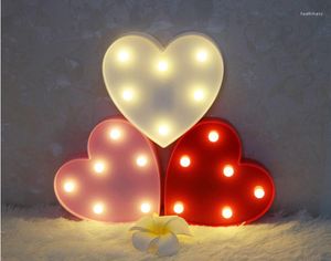 Night Lights Big Heart Shaped LED Desk Lamp Light Decoration Kid Room Decorations For Valentine Birthday Gift Wedding Party
