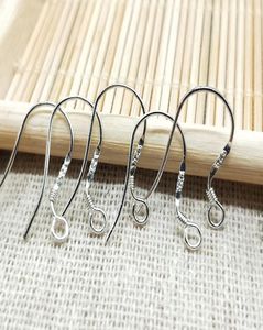 500 stks 925 Sterling Silver Earring bevindingen Connectors Fishwire Hooks Sieraden Diy 15 mm Fish Hook Fok spiraal Ear Draad 67 J24999442