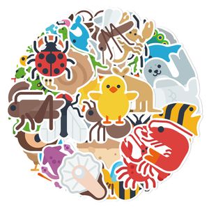 50PCS Animals Skateboard Stickers For Car Laptop Ipad Bicycle Motorcycle Helmet PS4 Phone Kids Toys DIY Decals Pvc Water Bottle Decor