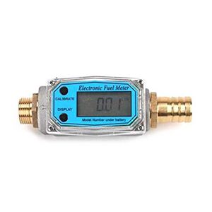 Medidor de fluxo de turbina Electronic Digital Flowmeter líquido água combustível dado de gás sel se medir 3/4 polegadas BSP