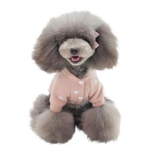 Dog Apparel Clothes Winter Warm Pet Jacket Coat Sweater Little Star Clothing Hoodies For Small Medium Dogs Puppy Outfit