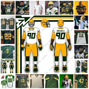 American College Football Wear 2022 CFL CFL CFL Edmonton Elks Costura de futebol 7 Temuchin Hodges Caleb Holley 12 Mike Jones 89 Kenny Lawler Jalin Marshall 6 CH