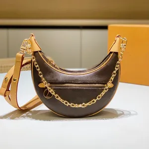 High Quality luxurys designer bag womens Loop hobo Brown Flower Letter Leather Plain Shoulder Bags Zipper Handbags Purse Crossbody Bags tote bag Wallets