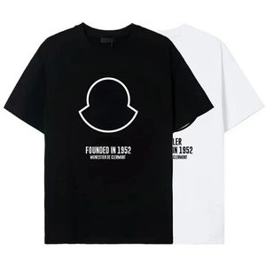 Camiseta masculina de Monclair masculino Classic Crew Neck Designer Casual Casual Selta Moletom Menção Camiseta Camiseta Camiseta de Algodão Esportes de Cotton