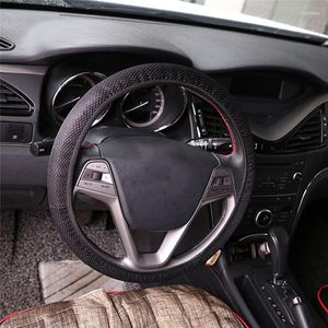 Steering Wheel Covers Universal 38CM 1 Pcs Ice Silk Cover Gear Handbrake Wear-resistant Anti-slip Car Interior Accessories