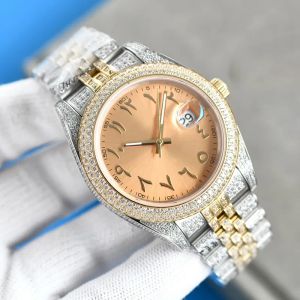 Orologi da polso Orologio classico con diamanti Orologio da uomo Orologio da polso meccanico automatico 41MM Zaffiro Cinturino con diamanti impermeabile Montre De Luxe