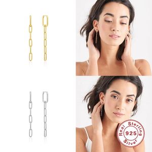 Orecchini pendenti Lampadario Aide 925 Sterling Silver Catena a forma di U Nappa Goccia per le donne Orecchini a graffetta Aretes De Mujer Gioielleria raffinata