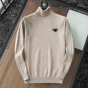 Pra designer tröja varm ull underkläder pullover mäns topp på hösten och vintern