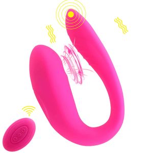 Articoli di bellezza a forma di U stimolatore della vagina del clitoride pieghevole erotico vibratore succhiante giocattoli sexy per coppia prodotti G-spot