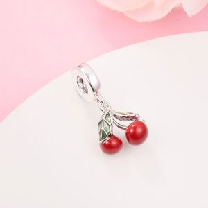 925 Sterling Silver Silver Assim￩trico Fruta Cherry Bert