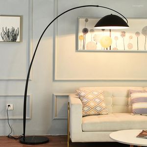 Floor Lamps Led Nordic Arc Lamp Modern Dimmable Remote Control Standing Living Room Bedroom Study Decorative