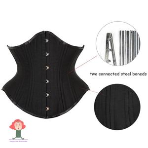 Kemerler Korse üstleri Budiers Underbust Dantel Yukarı Korse Kısa Korsış 20 Çelik Kemik Korse 32-35cmhigh Güçlü Bel Keresle Faja Cintura