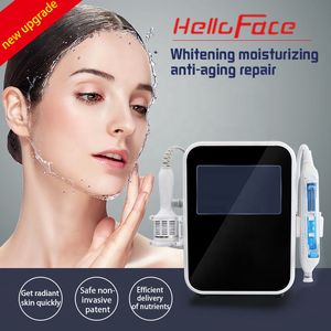 Dispositivo de mesoterapia sem agulha Skin Rejuvenenation Resolva problemas de pele Camada mais profunda Mesogun Cool Hammer agulha livre HF Hello Face