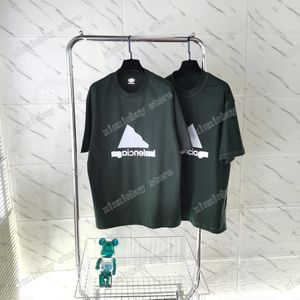 xinxinbuy Men designer Tee t shirt 23ss Inside Out style letters print Embroidery short sleeve cotton women Navy dark green XS-L