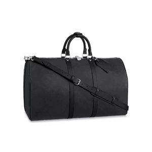 10a Top Lüks Baskı Duffle Bag Classic 50cmtravel Bagaj Erkekler için Gerçek Deri Tasarımcı Çantalar Kadın Crossbody Toates Narin Cowhide Erkekleri Kadın Çantalar