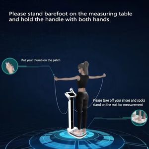Fitnessstudio-Körpergewichtskalen USA 3D Scanner Zusammensetzung Analysator Segmental Körper 8-Elektrode Tragbare bioelektrische Impedanz BMI-Analysemaschine