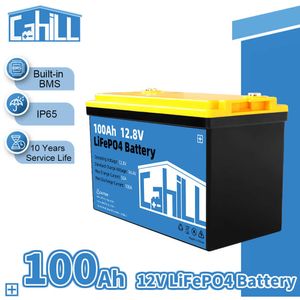 LIFEPO4 Batteri 12V 24V 100AH ​​200AH LITIUM IRON FOSFAT Batteri inbyggt BMS för RV EV Golf Carts Solar Power House Storage