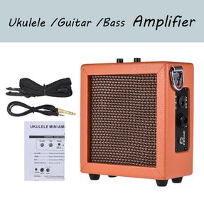 Mini Ukulele Amplifier Speaker HighSensitivity 3 Watt 9Volt WVolume Tone Control Guitar Bass Amp2368493