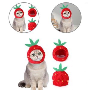 Dog Apparel Unique Pet Cap Large Strawberry Appearance Dress-up Eco-friendly Kitten Dogs Cosplay Hat