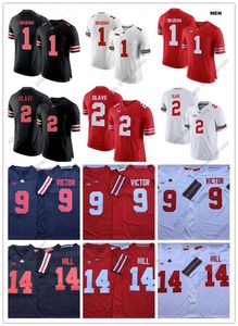 American College Football Wear 2022 NCAA Custom Ohio State Buckeyes Stitched Football Jersey 1 Justin Fields 33 Master Teague III 4 Julian Fleming 24 Shaun Wade Baron