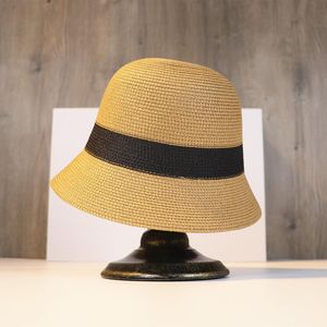 Chapéus de aba mesquinho de verão combinando chapéu de palha colapsível bucket sun-thading pescherman