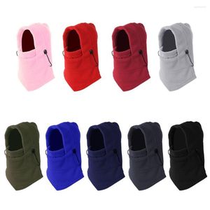 Berets Warm Windproof Cycling Hiking Headcover Full Face Mask Cover Caps Balaclava Neck Warmer Thermal Fleece Hat