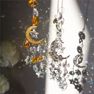 Decorative Figurines Objects & Crystal Wind Chime Prism Sun Catchers Ornament Outdoor Garden Windchime Window Hanging Light Catching Pendant