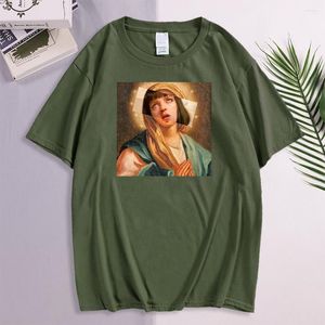 Camisetas masculinas camisa masculina ai que cambia la cara inteligente Nuestra Señora de Guadalupe Camiseta de impresión Men Funny Fashion Casual Tee Tops creativos