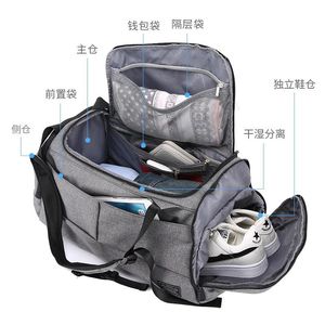 Duffel Bags Bolsa de viagem de curta distância portátil Esportes de separação molhada de separação molhada Mochila por atacado de fitness