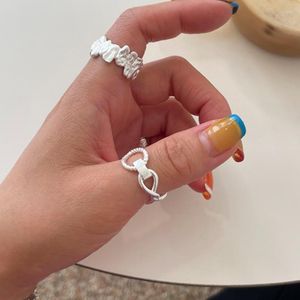 Cluster-Ringe aus 925er-Sterlingsilber mit gewebtem, gedrehtem, offenem Ring, Ewigkeit, Jubiläumsbänder, Verlobung, mehrreihig, für Frauen und Mädchen