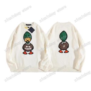 xinxinbuy Men designer sweater hoodie 23ss Duck jacquard letters print Embroidery short sleeve cotton women Apricot black XS-L