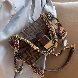 Factory Handbag Online Cheap Clearance Wholesale Women's Bag 2023 New Fashion Chain Msenger Versatile Printed Small Square s
