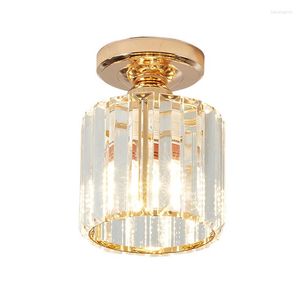 Takljus Lys Luxury Minimalist Crystal Glass Black/Gold Round/Square Style E27 Lamp för Corridor Home Worchroom