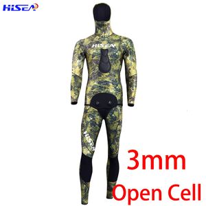 Wetsuits Drysuits Men Spearfishing Suit Diving 3mm Open Cell Wetsuit Yamamoto Wet Neoprene Camouflage 230107