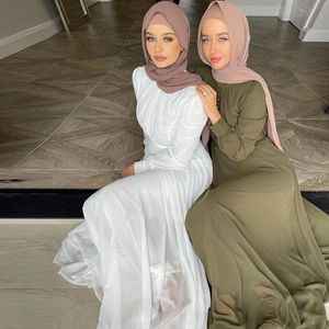 Abbigliamento etnico Djellaba Abito musulmano Grande altalena Abaya Elegante lungo Abaya Donna Abbigliamento modesto EID Vestaglie Cintura WY20Etnico