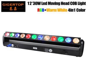 Gigertop New 12 x 30W RGB Warm White 4in1 Color Led Pixel Moving Head Beam Bar Light 1353 DMX Channels 3 Degree Lens CE ROHS TPW6578075