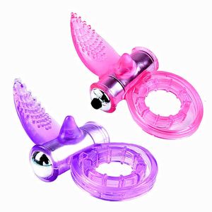 Sex toy vibrator Tongue Licking Penis Vibration Ring Vibrator Cock Male Dick Erection Delay Clitoris Stimulate Toys For Men Porducts