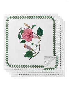 Table Napkin Plant Flower Leaves Morning Glory Napkins Set Soft Handkerchief Wedding Banquet Dinner Decoration Custom
