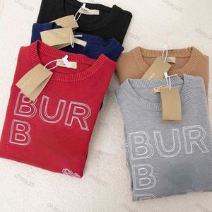 Bu Sweater Designer Sweatshirt Knitted Top Classic Embroidery Letter Crew Neck Pullover Mens and Womens Overcoat Jacquard Luxury Brand Warm Shirt Hoodie