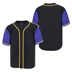 Número personalizado da camisa de beisebol preto/roxo