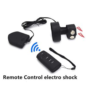 Skönhetsartiklar Ny Hot Male 6 Speed ​​Electro Shock Penis Cock Ring Remote Control Wireless Electric Stimulation BDSM Bondage Sexig leksak för människan