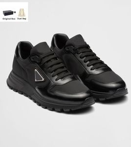 Casual Shoes Top Quality Casual Shoes 23f/s Top Design Prax 01 Man Sneakers White Black Blue Leather Trainers Chunky Rubber Sole Skateboard Men's Walking Original Box