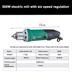 可変速度500Wミニ電動ドリル彫刻磨き機ロータリーツール木材彫刻カッターラスファイルなど