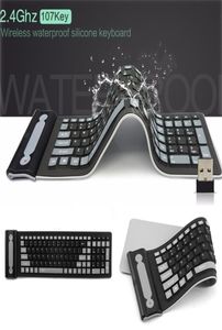 Foldable Silicone Wireless Keyboard 24G Usb Flexible Waterproof Slim Universal Silent Roll Up Keypad For PC Laptop 2106102008768