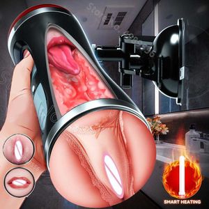 Beauty Items sexy Robot For Men Male Masturbators Automatic Telescopic Real Pussy Hands Free Masturbation Soft Sucktion Vagina I Man