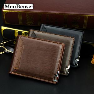 Wallets Menbense Men Leather Wallet Slim Short Functional Portable Card Holder